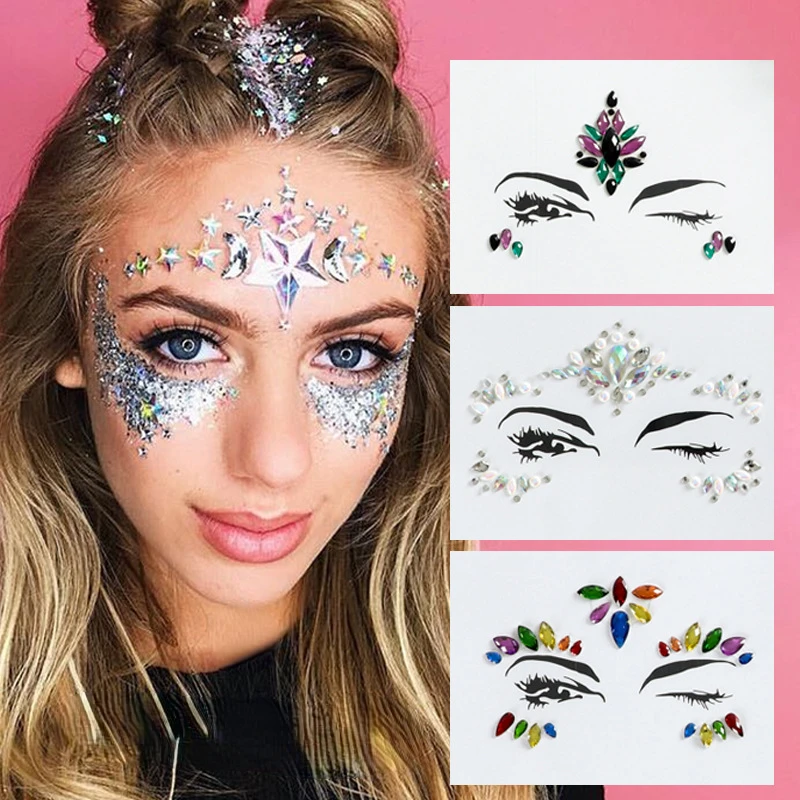 Beauty Gems Makeup - Crystal Face Jewels Tattoo Stickers Women