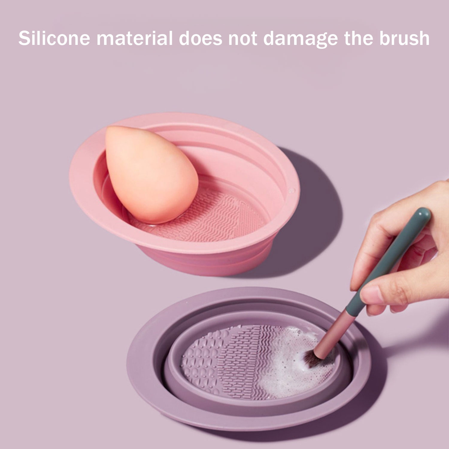 Beauty Home Makeup - 3pcs Makeup Brush Cleaning Tool, Silicone