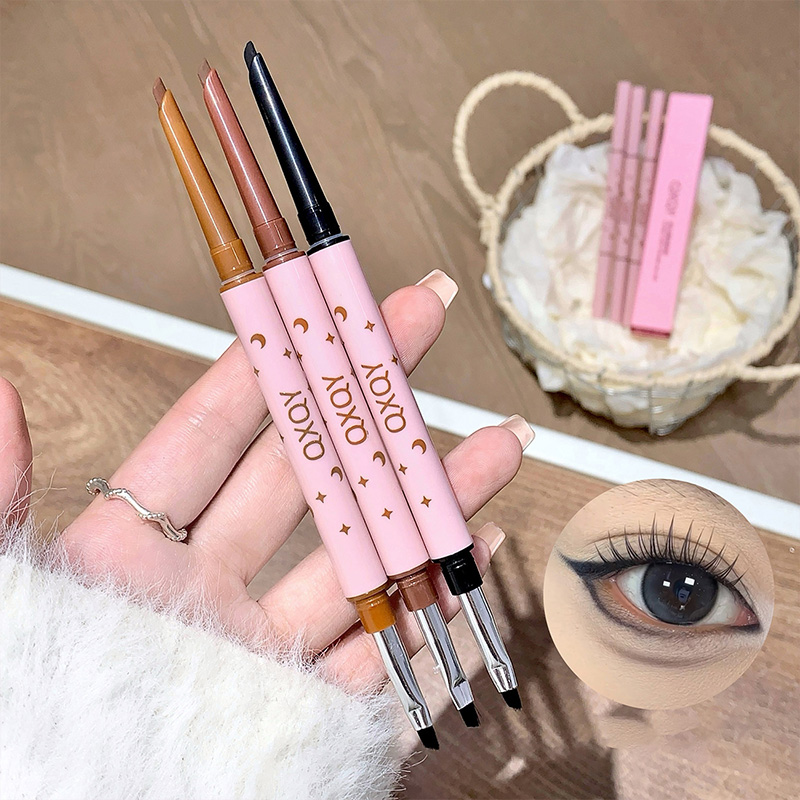 Beauty Home Makeup - QXQY Double-head eyeliner, two-in-one eyebrow pencil