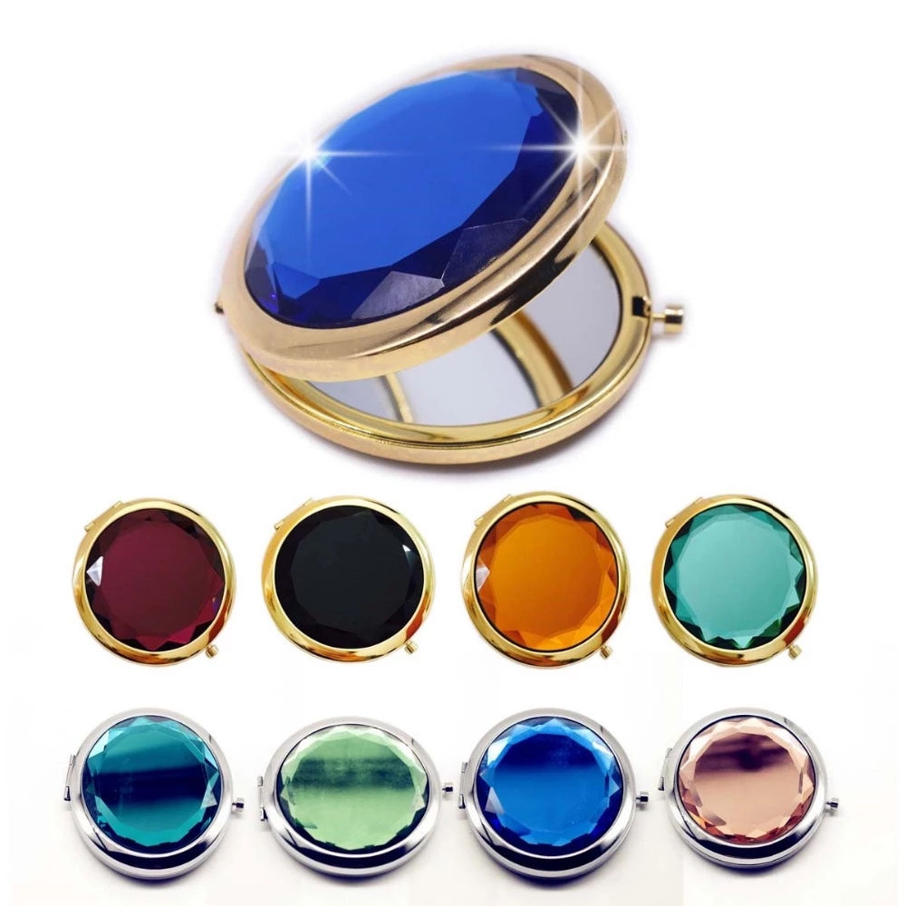 Beauty Gems Makeup - 1Pc Luxury Crystal Makeup Mirror Portable