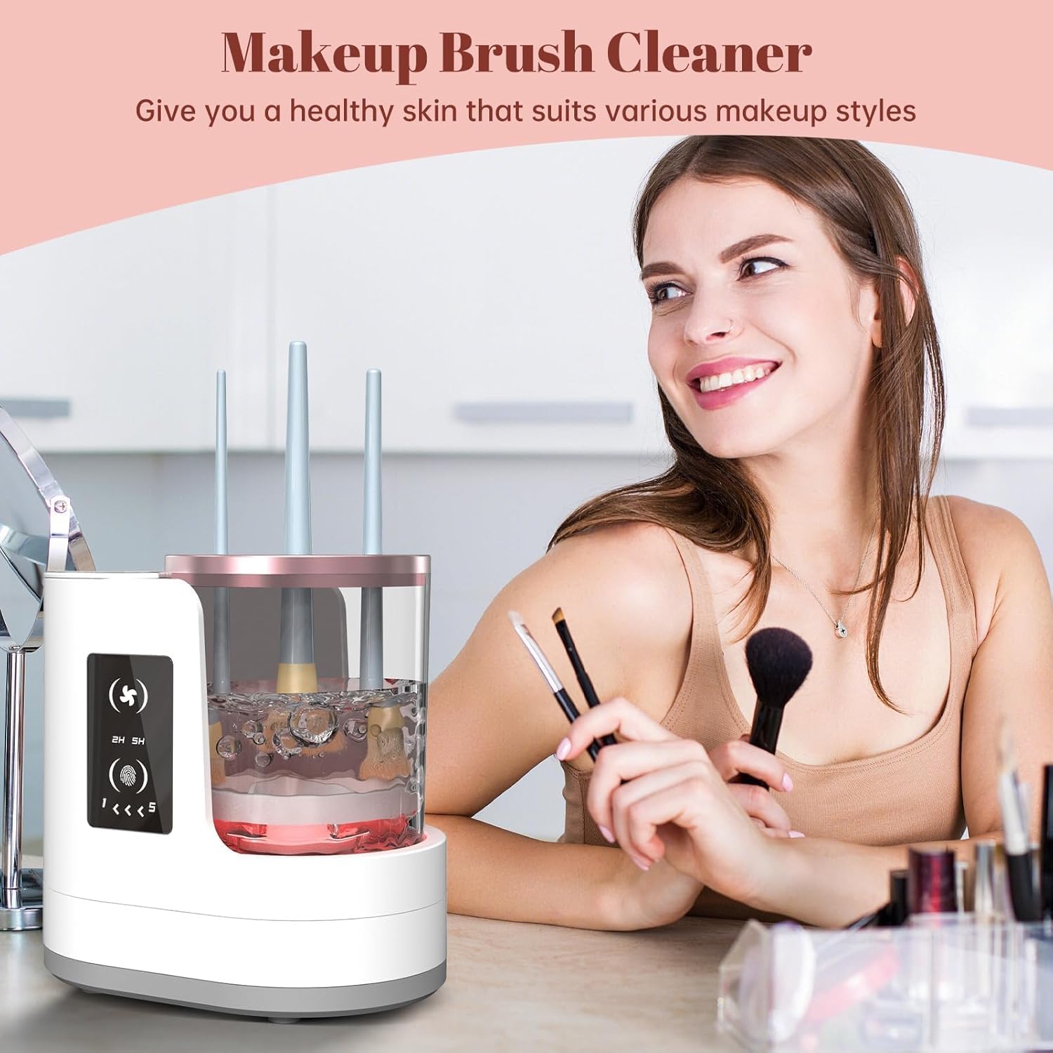 Beauty Home Makeup - Automatic Rotating Makeup Brush Cleaner Machine