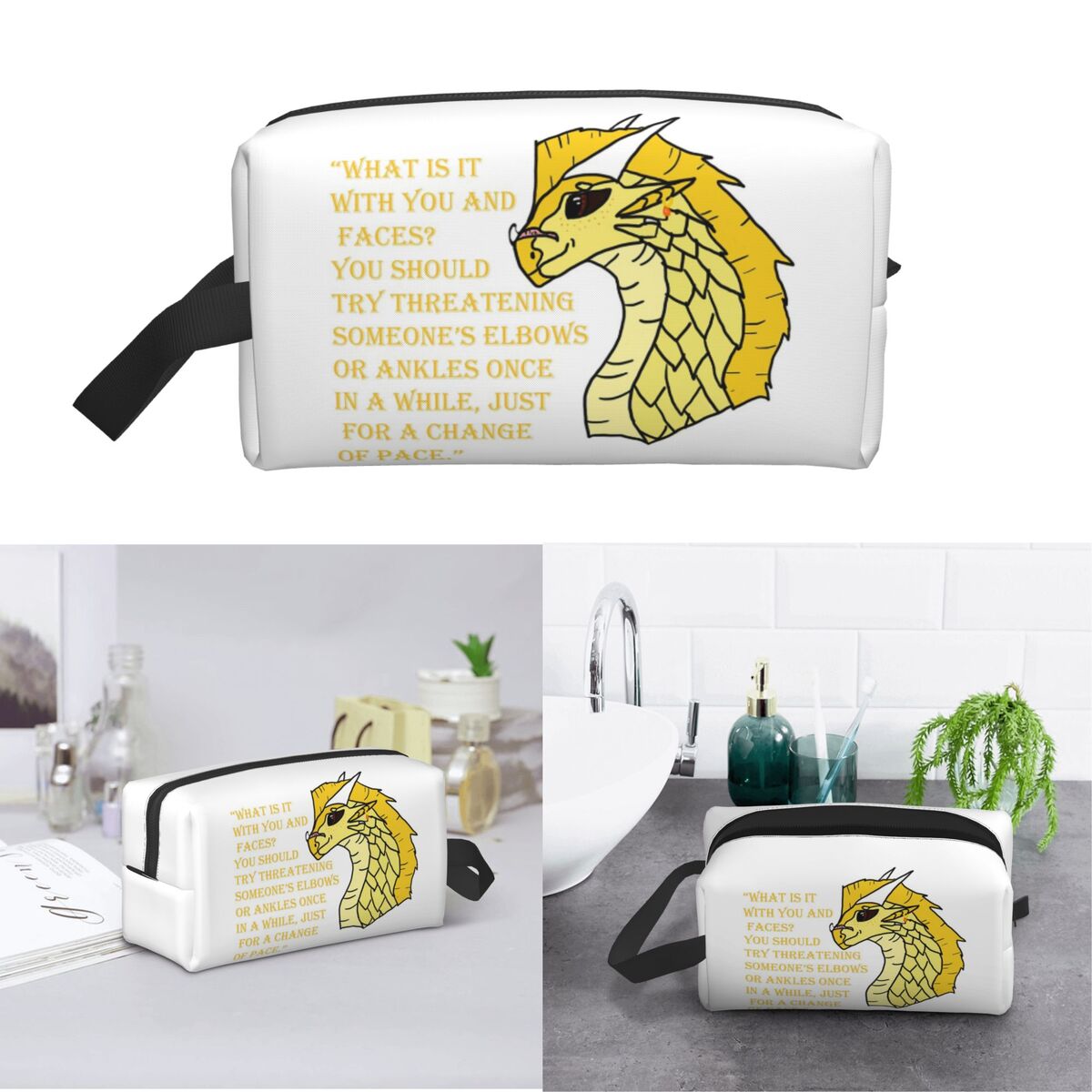 Beauty Makeup Quotes - Qibli Quote Makeup Bag Cosmetic Organizer