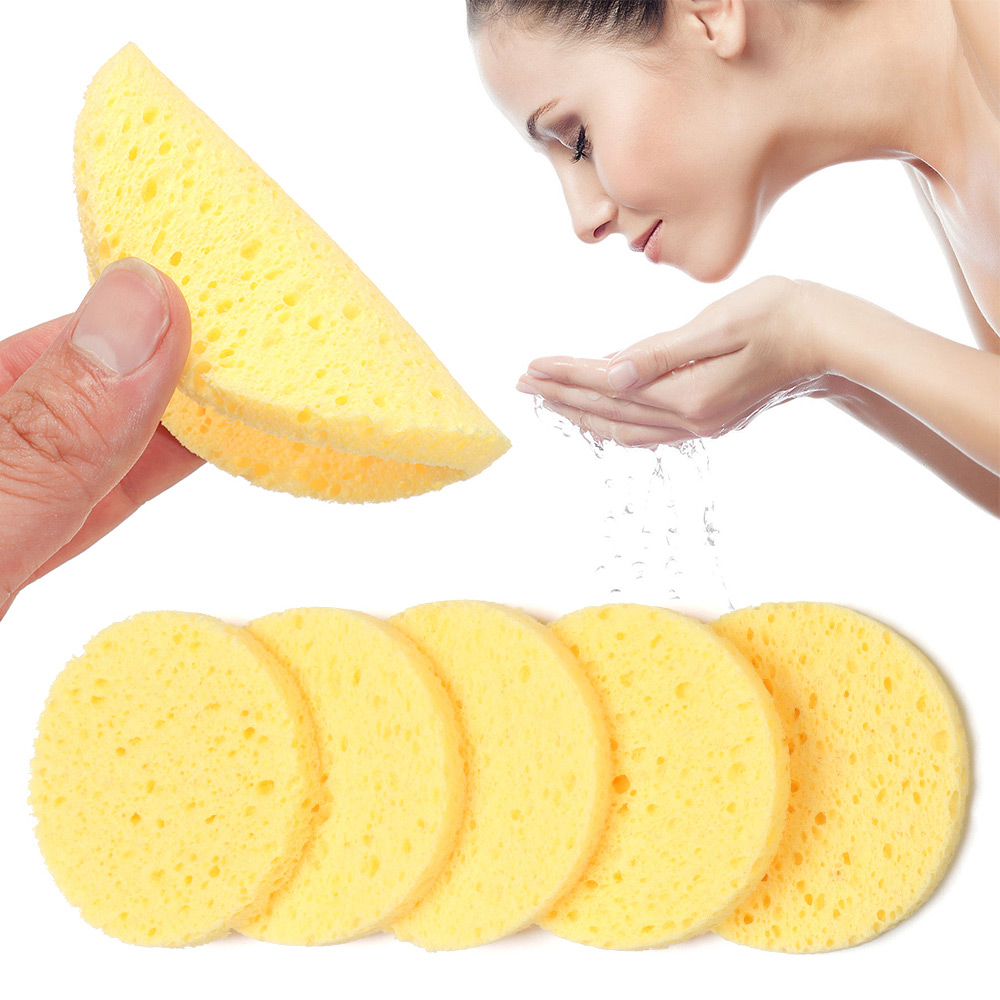 Beauty Makeup Blender - 10pcs 6-9cm Yellow Face Round Makeup