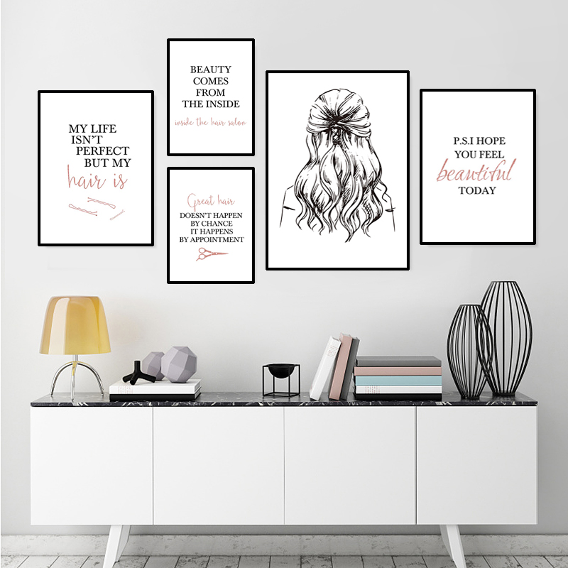 Beauty Makeup Quotes - barbershop quote art posters hairstyle wall