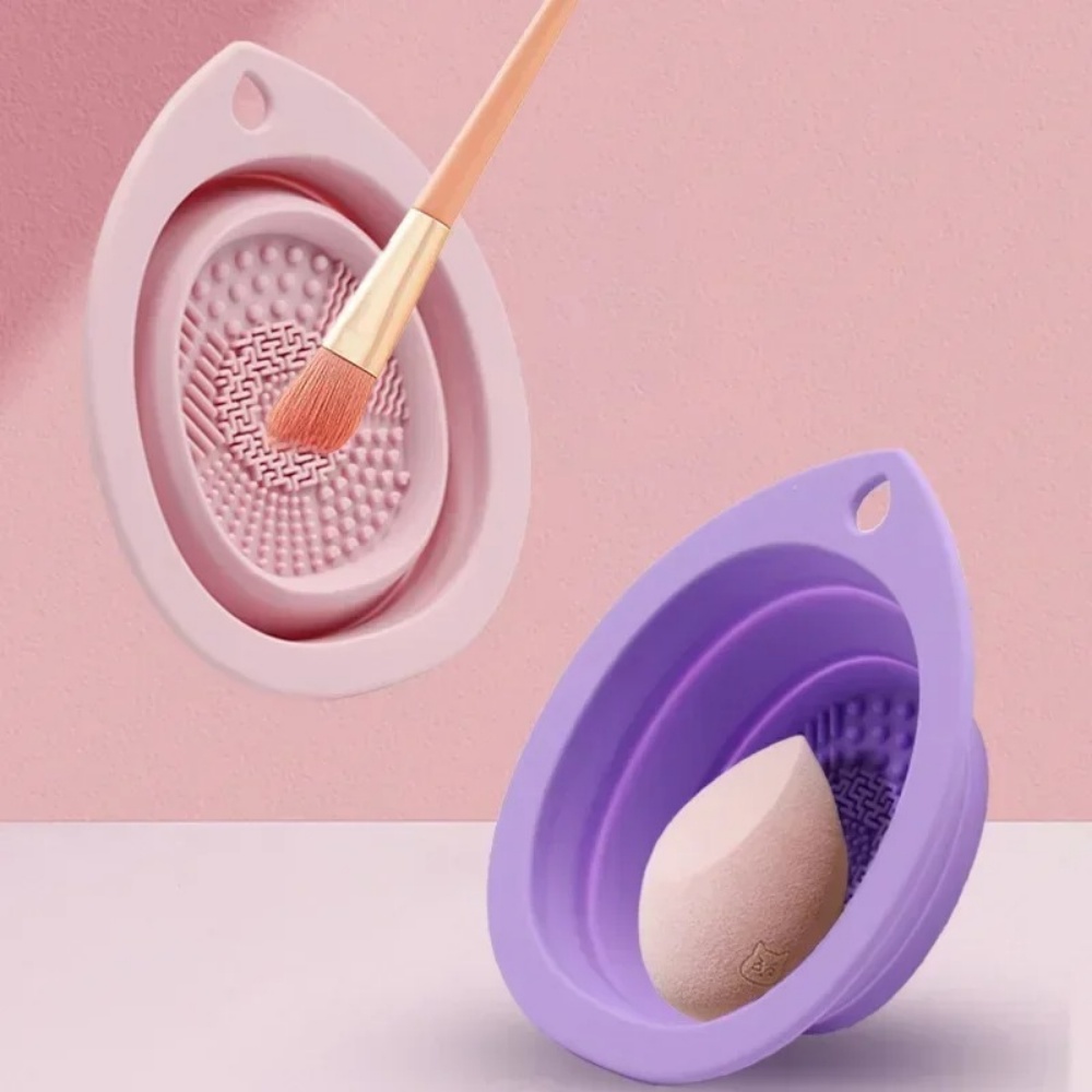 Beauty Home Makeup - Silicone Makeup Brush Cleaning Bowl Foldable