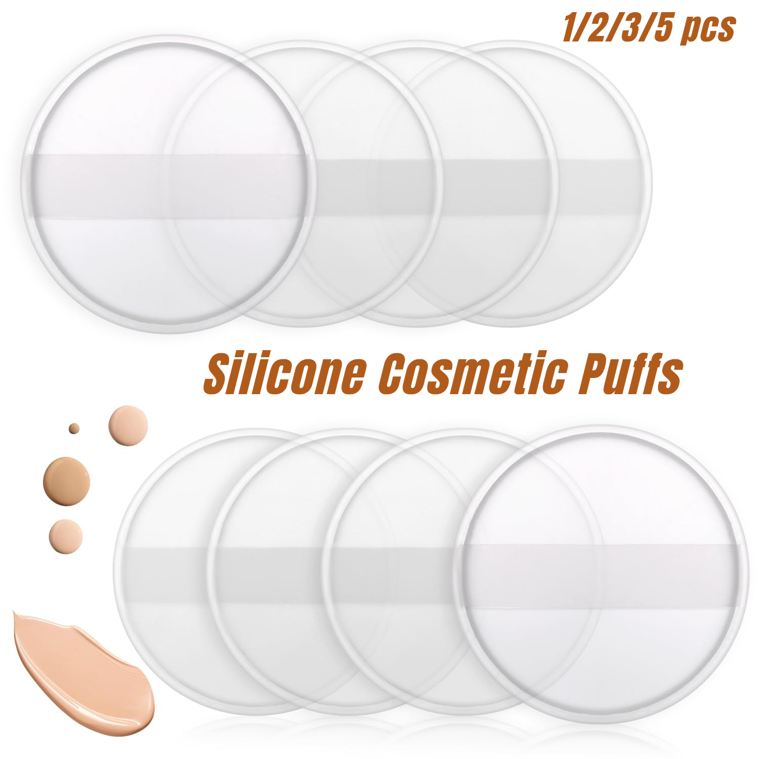 1-5Pcs Silicone Cosmetic Puff  - Beauty Makeup Blender recension och pris