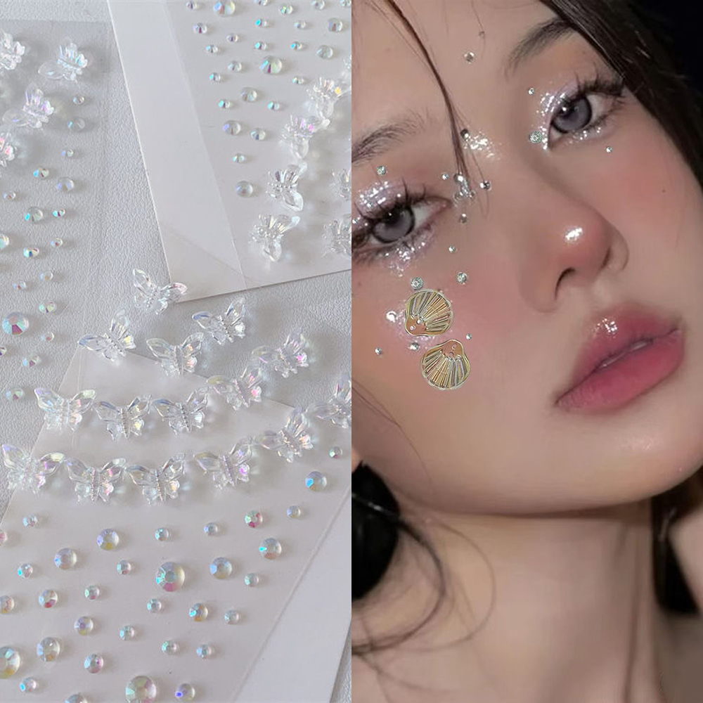 1/6pcs Colorful Butterfly Crys - Beauty Gems Makeup recension och pris