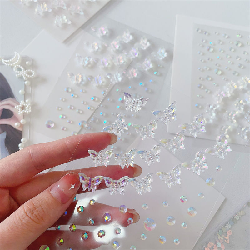 1/6pcs Colorful Butterfly Crys - Beauty Gems Makeup recension och pris
