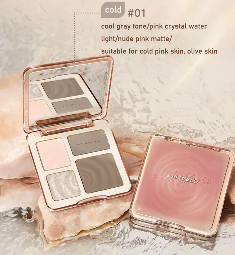 JUDYDOLL Waterproof Contour St - Highlighter Bronzer Palette recension och pris