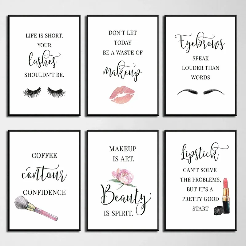 Makeup Quotes Poster Eyelash E - Beauty Makeup Quotes recension och pris