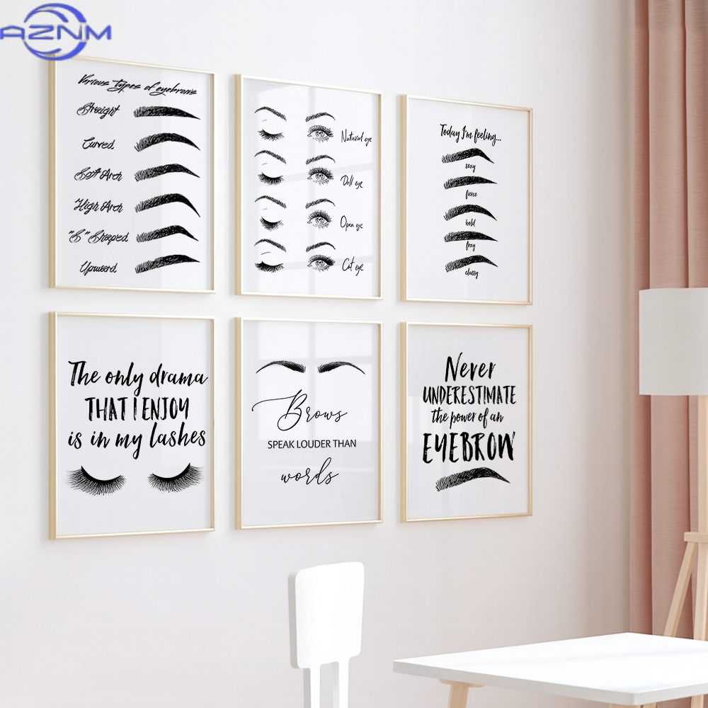 Set of 6 Eyebrow and Eyelash C - Beauty Makeup Quotes recension och pris