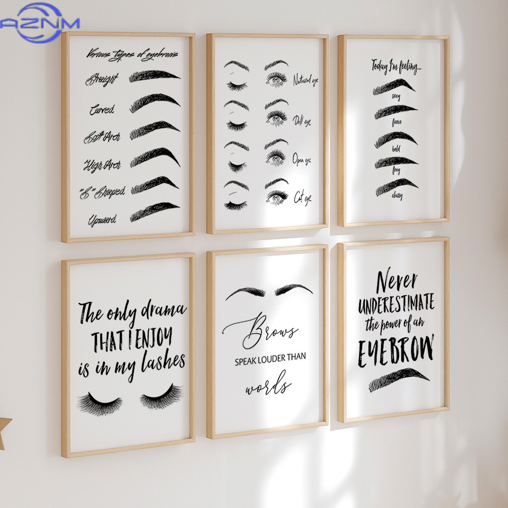 Set of 6 Eyebrow and Eyelash C - Beauty Makeup Quotes recension och pris