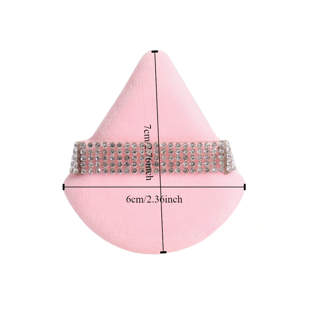 3Pcs Pink Triangle Powder Puff - Beauty Gems Makeup recension och pris