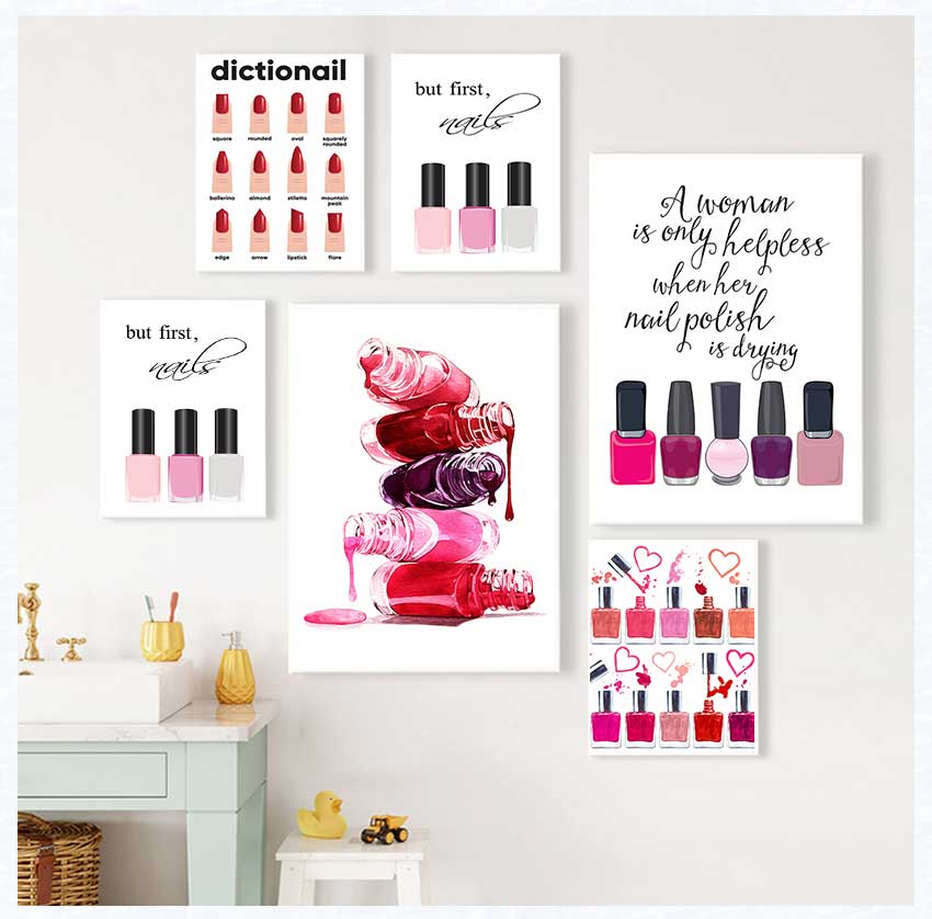 Art Posters and Prints Nail Te - Beauty Makeup Quotes recension och pris