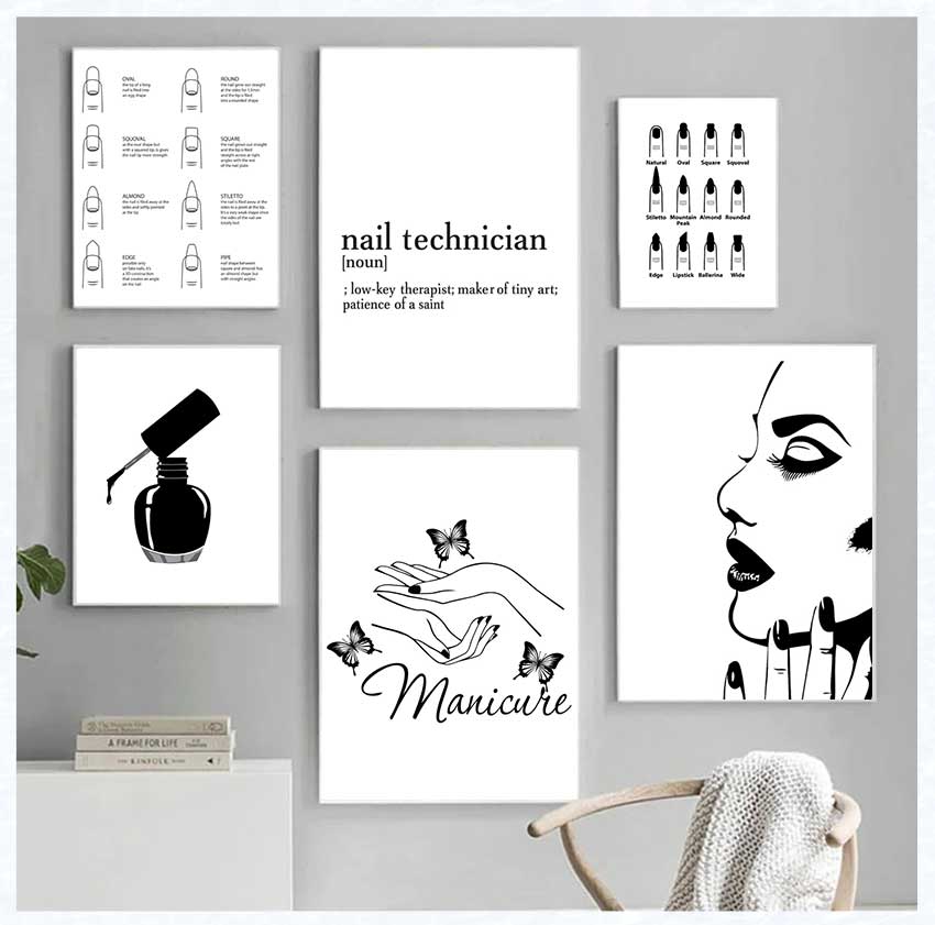 Art Posters and Prints Nail Te - Beauty Makeup Quotes recension och pris