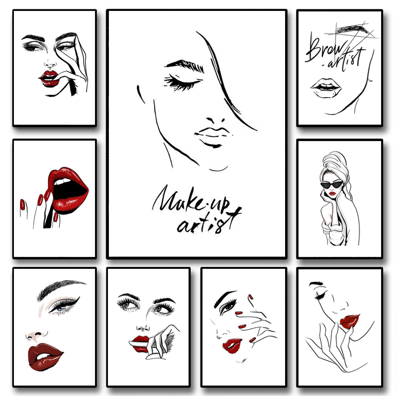 Fashion Makeup Poster Sexy Bea - Beauty Makeup Quotes recension och pris