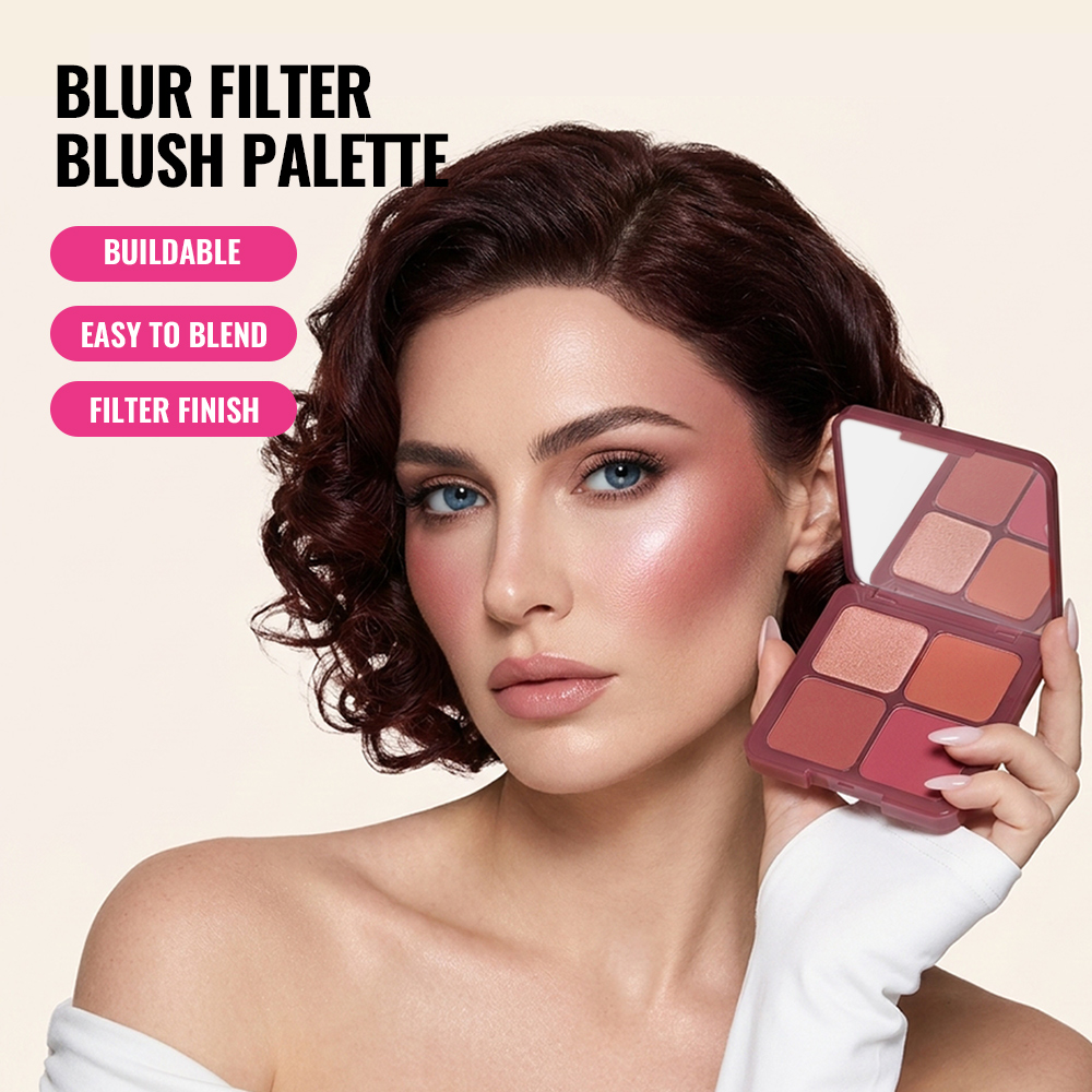 2pcs Blur Filter Blush Palette - Highlighter Bronzer Palette recension och pris