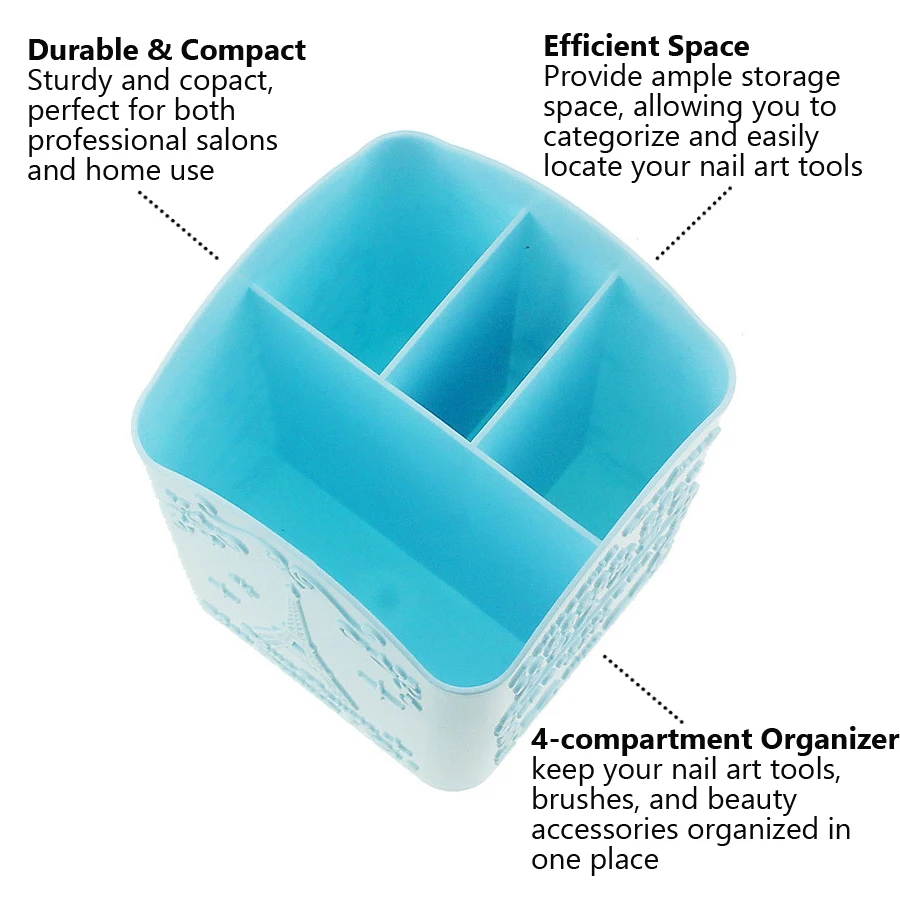 4-Compartment Nail Art Brush H - Beauty Home Makeup recension och pris