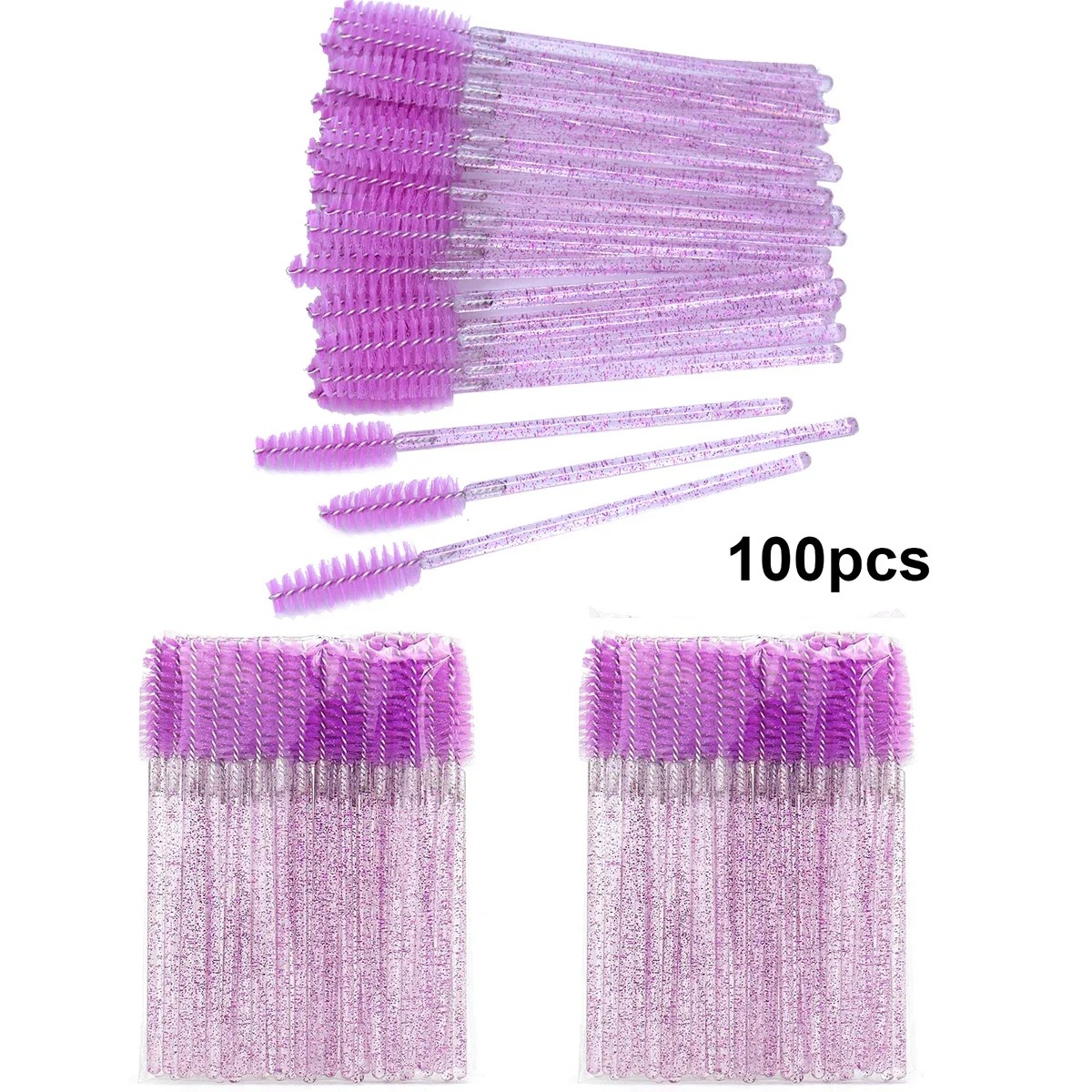 100pcs Disposable Eyelash Brus - Beauty Home Makeup recension och pris