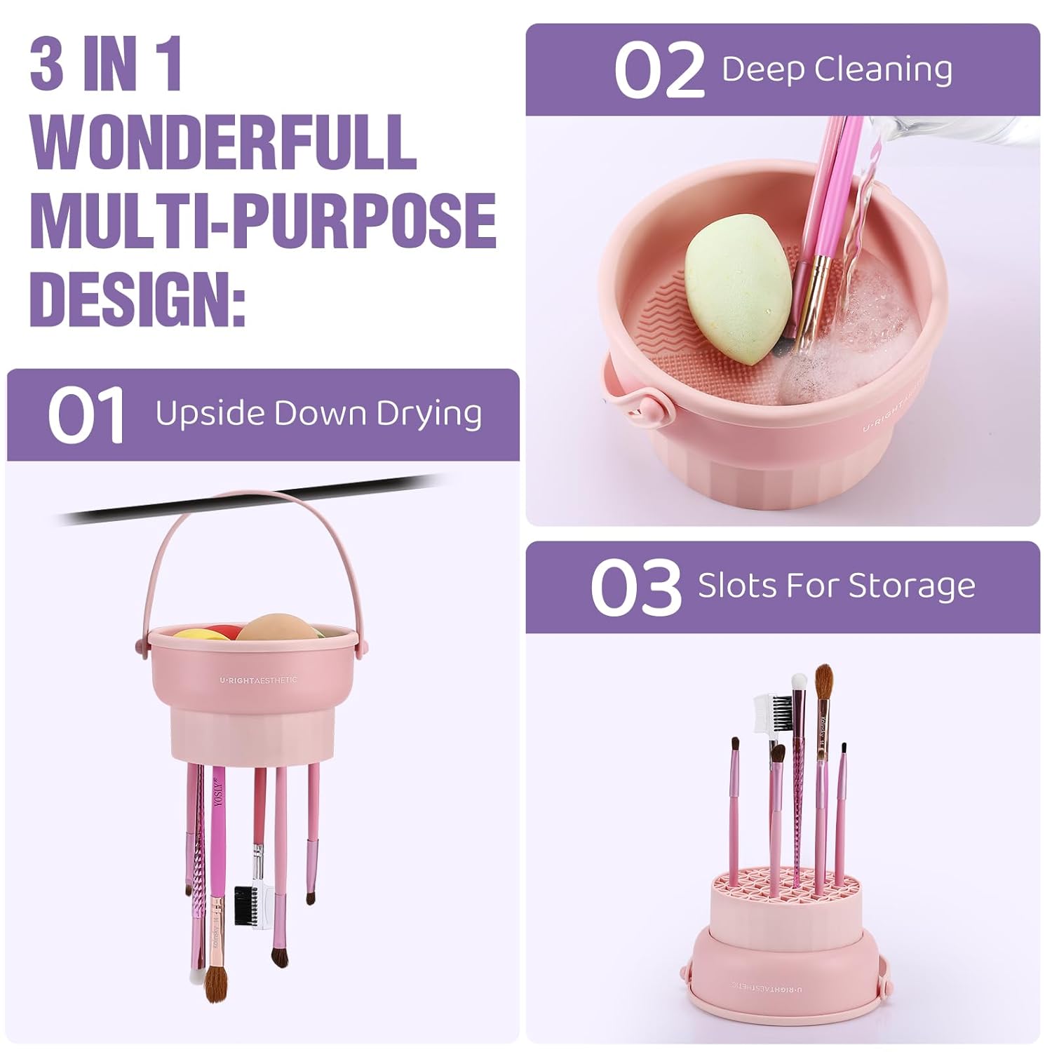 Makeup Brush Cleaning Bowl Bea - Beauty Makeup Tools Set recension och pris
