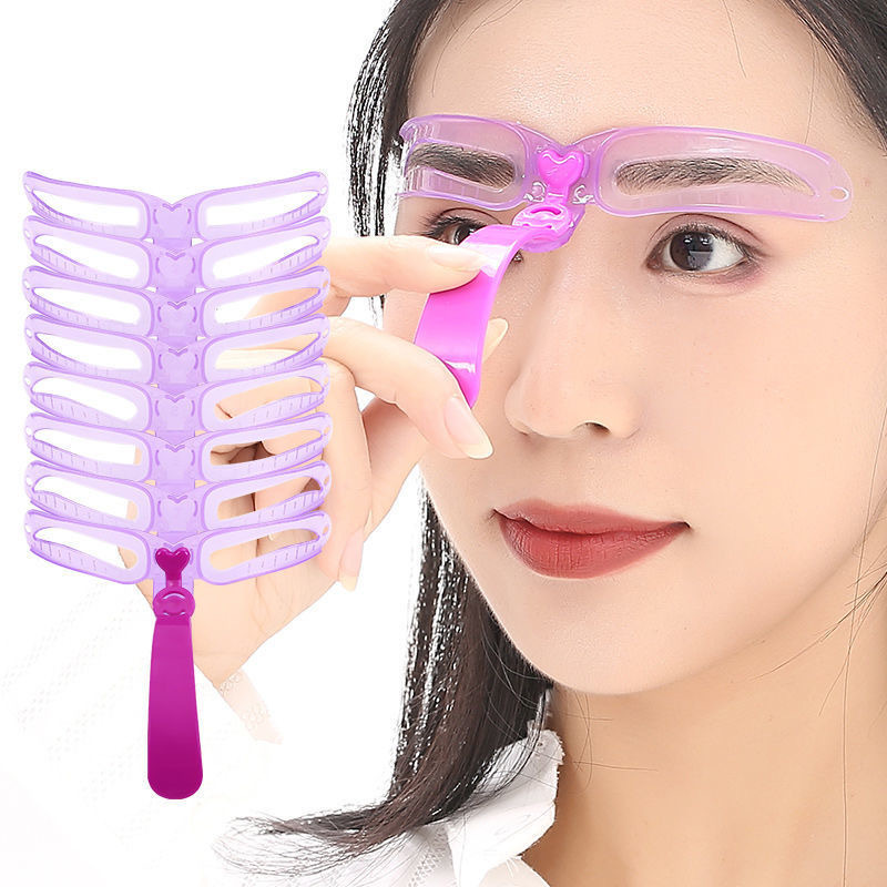 8 In 1 Reusable Eyebrow Stenci - Beauty Makeup Tools Set recension och pris