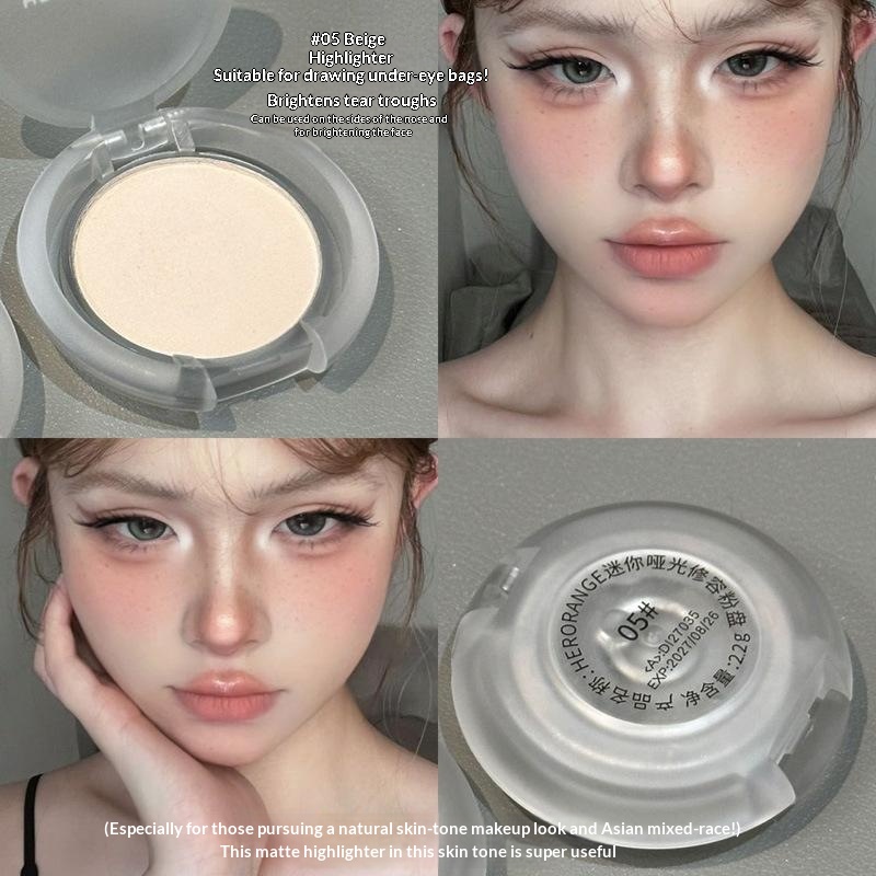 HERORANGE Matte Highlights Mon - Highlighter Bronzer Palette recension och pris