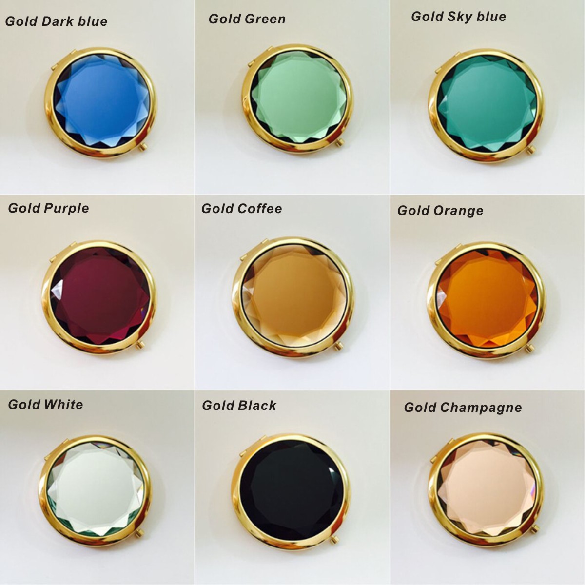 1Pc Luxury Crystal Makeup Mirr - Beauty Gems Makeup recension och pris