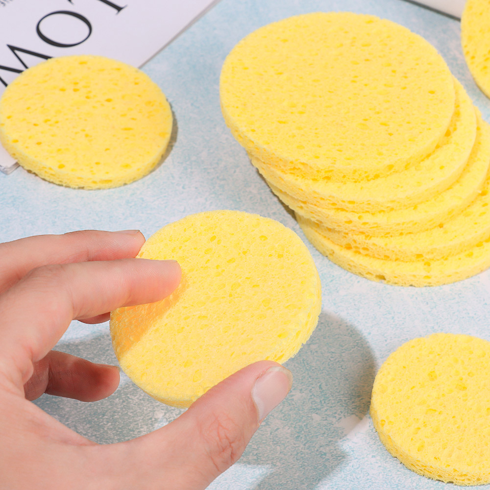 10pcs 6-9cm Yellow Face Round  - Beauty Makeup Blender recension och pris