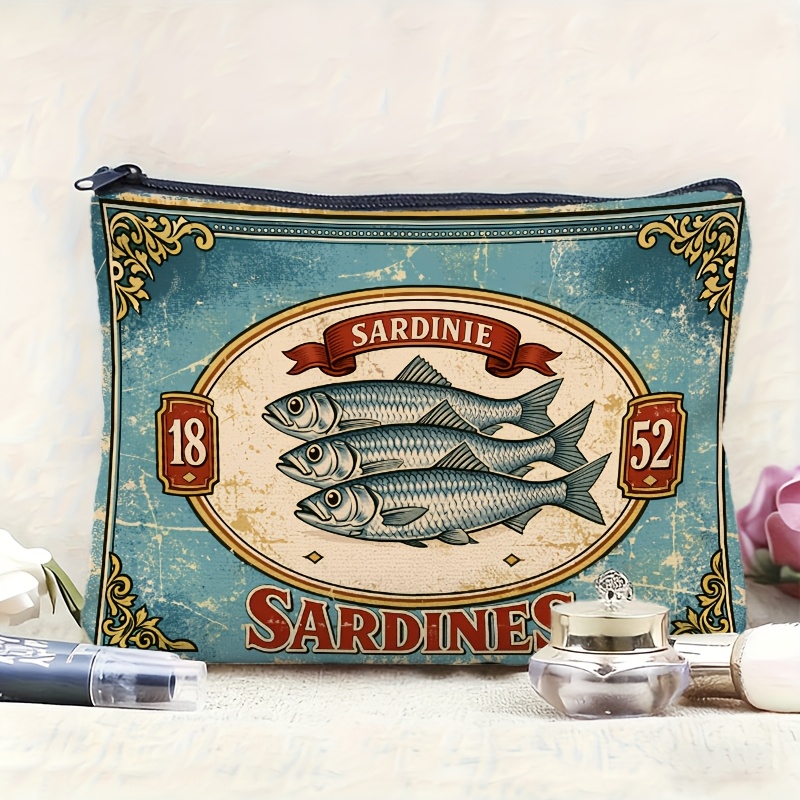 Retro Sardine Print Makeup Bag - Beauty Works Makeup recension och pris