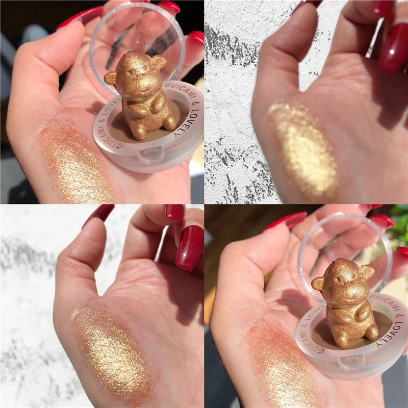 GUCAMI Glitter Highlighter Hol - Highlighter Bronzer Palette recension och pris