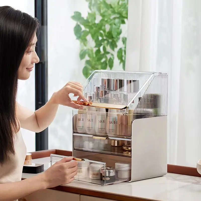 Desktop Makeup Container Drawe - Beauty Makeup Lipstick recension och pris